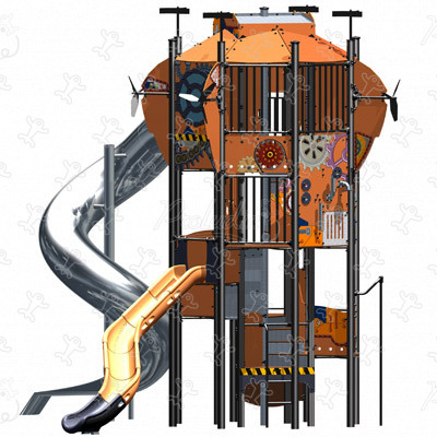 Tour octogonale J47101-GF aires de jeux grafic games pour des aires de jeux personnalisées finition metropolis image 3d