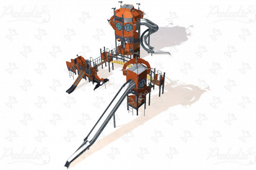 Deux tours et Nautilus J47103 aires de jeux jeux thématiques metropolis image 3d