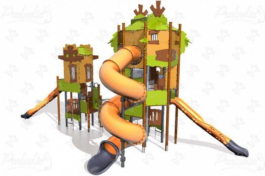 Deux tours J47202-P aires de jeux jeux thématiques aventure image 3d