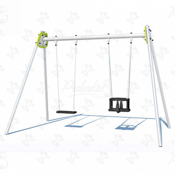 1 siège bébé, 1 siège plat J473 aires de jeux jeux classiques balançoires / portiques image 3d