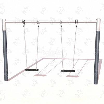 2 sièges plats J476 aires de jeux jeux classiques balançoires / portiques image 3d