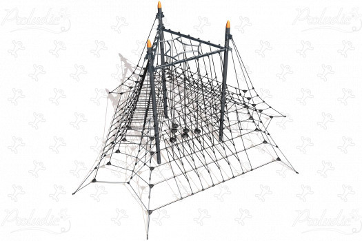 Pyramide triple J4811 aires de jeux jeux d'équilibre & jeux à grimper pyramides de filets / structures de cordage image 3d