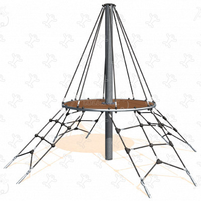 Petite pyramide J4815 aires de jeux jeux d'équilibre & jeux à grimper pyramides de filets / structures de cordage image 3d
