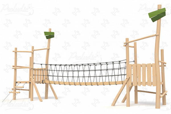 Passerelle suspendue J49125® aires de jeux jeux d'équilibre & jeux à grimper aventure image 3d