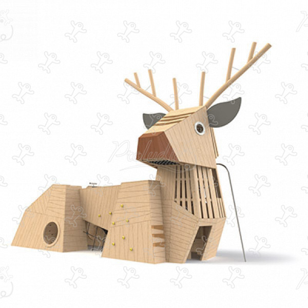 Cerf J49133® aires de jeux jeux en bois naturel durable origin’ animaux image 3d