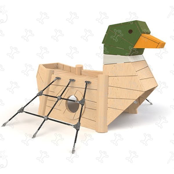 Canard colvert J49137 aires de jeux jeux en bois naturel durable origin’ animaux image 3d