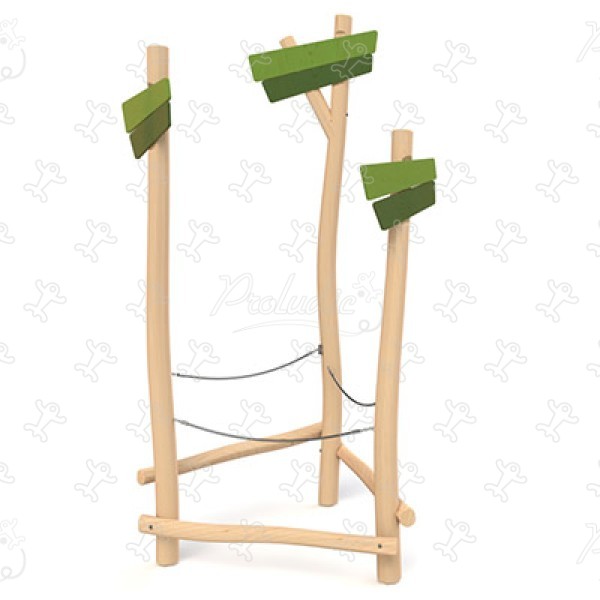 Parcours dans les arbres J49143® aires de jeux jeux en bois naturel durable origin’ parcours et jeux à grimper en bois image 3d