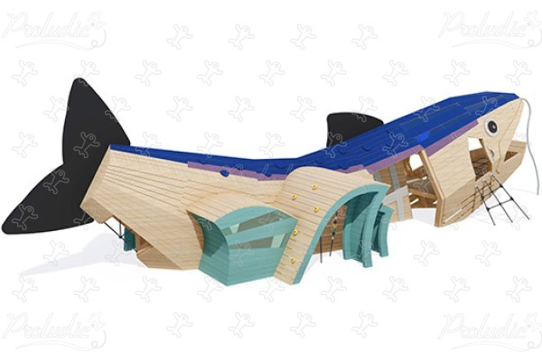 Saumon J49149® aires de jeux jeux en bois naturel durable origin’ animaux image 3d