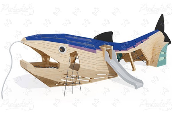 Saumon J49149® aires de jeux jeux en bois naturel durable origin’ animaux image 3d