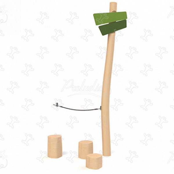 Parcours module D J49158® aires de jeux jeux d'équilibre & jeux à grimper parcours image 3d