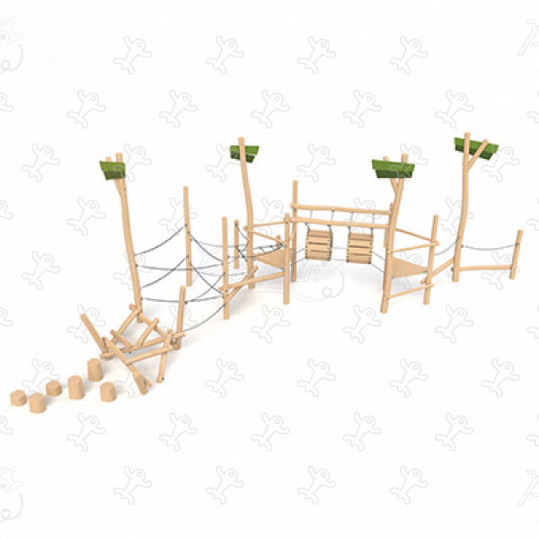 Parcours module escalade J49159® aires de jeux jeux d'équilibre & jeux à grimper parcours image 3d