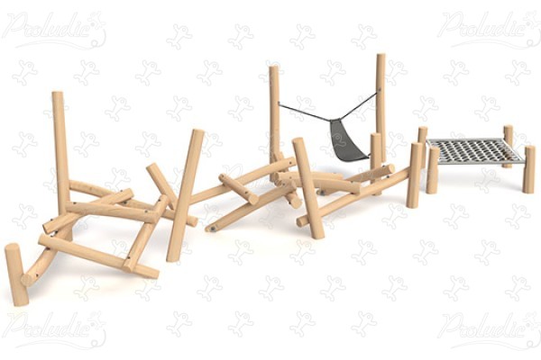 Mikado XL J49160 aires de jeux jeux en bois naturel durable origin’ parcours et jeux à grimper en bois image 3d