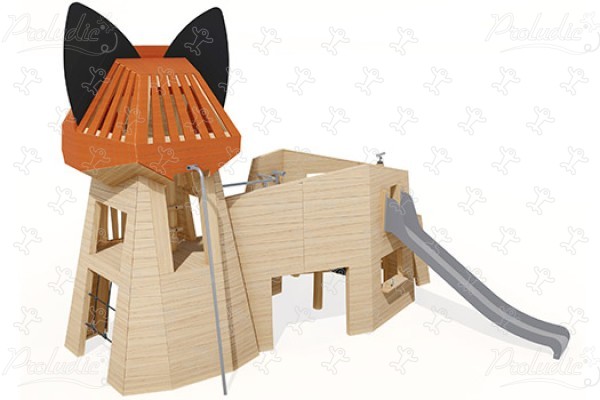 Renard J49161® aires de jeux jeux en bois naturel durable origin’ animaux image 3d