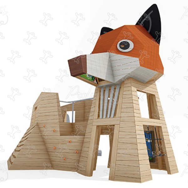 Renard J49161® aires de jeux jeux en bois naturel durable origin’ animaux image 3d