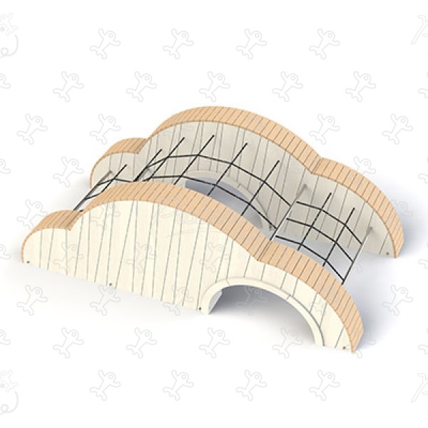 Nuage escalade J49164® aires de jeux jeux d'équilibre & jeux à grimper parcours image 3d