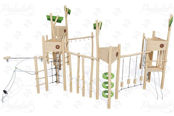 Parcours jungle J49166® aires de jeux jeux d'équilibre & jeux à grimper parcours image 3d