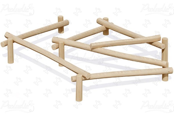 Mikado M J49169 aires de jeux jeux en bois naturel durable origin’ parcours et jeux à grimper en bois image 3d
