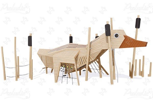 Canard J49170® aires de jeux jeux en bois naturel durable origin’ animaux image 3d