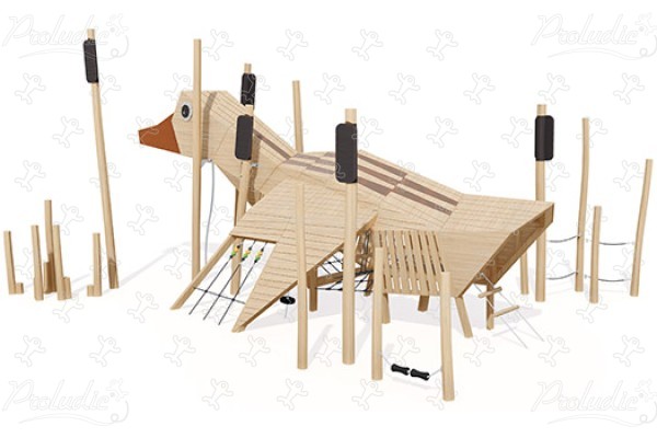 Canard J49170® aires de jeux jeux en bois naturel durable origin’ animaux image 3d