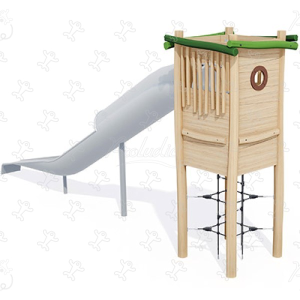 Tour vigie J49172® aires de jeux jeux en bois naturel durable origin’ origin&rsquo; / bois naturel durable image 3d