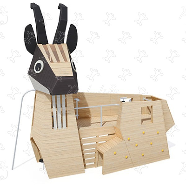 Chamois J49177® aires de jeux jeux en bois naturel durable origin’ animaux image 3d