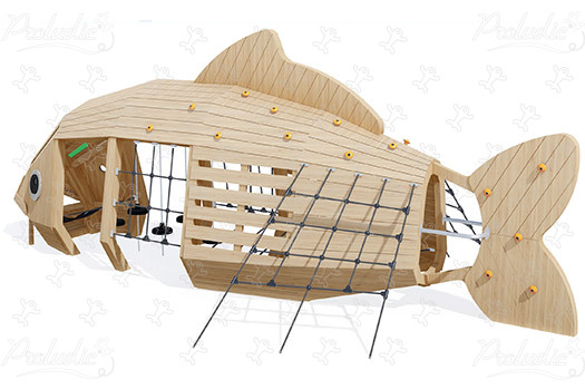 Carpe J49179 aires de jeux jeux en bois naturel durable origin’ animaux image 3d