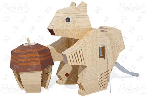 Écureuil J49196® aires de jeux jeux en bois naturel durable origin’ animaux image 3d