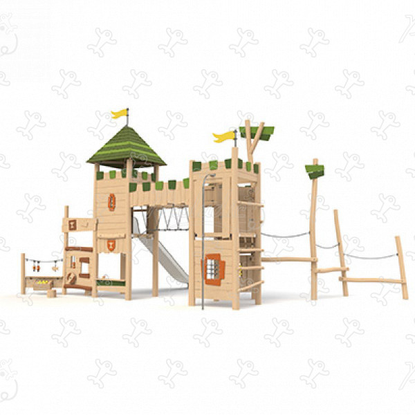 Muraille J49209® aires de jeux jeux en bois naturel durable origin’ origin&rsquo; / bois naturel durable image 3d