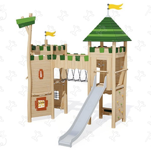 Petit château J49210® aires de jeux jeux en bois naturel durable origin’ origin&rsquo; / bois naturel durable image 3d