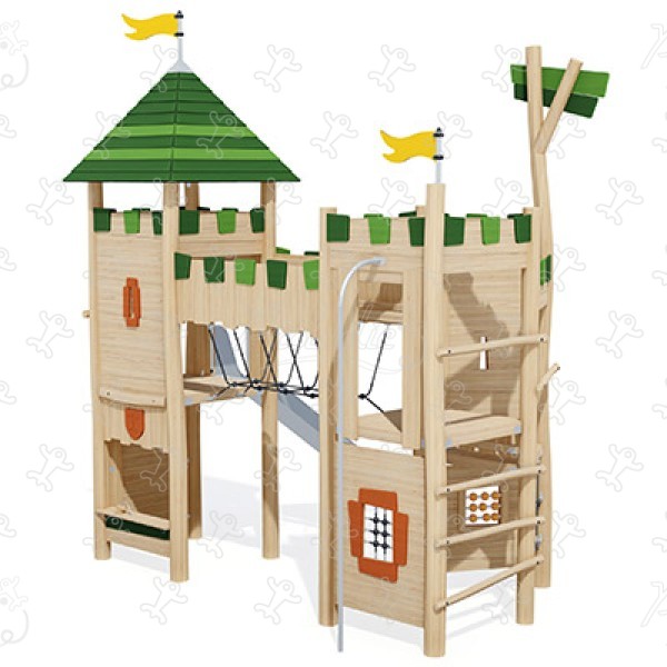 Petit château J49210® aires de jeux jeux en bois naturel durable origin’ origin&rsquo; / bois naturel durable image 3d