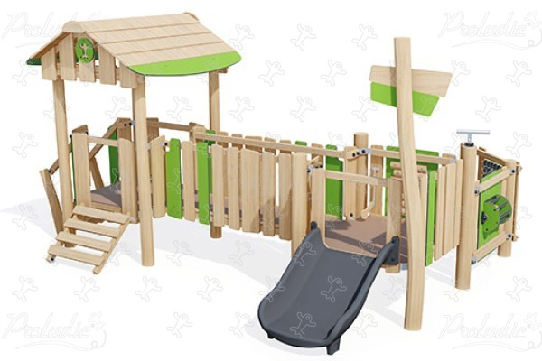 J49250® aires de jeux jeux en bois naturel durable origin’ origin&rsquo; / bois naturel durable image 3d