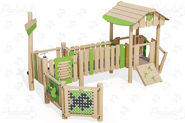 J49250® aires de jeux jeux en bois naturel durable origin’ origin&rsquo; / bois naturel durable image 3d