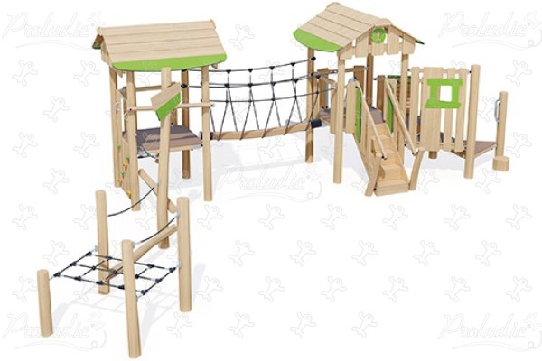 J49255® aires de jeux jeux en bois naturel durable origin’ origin&rsquo; / bois naturel durable image 3d