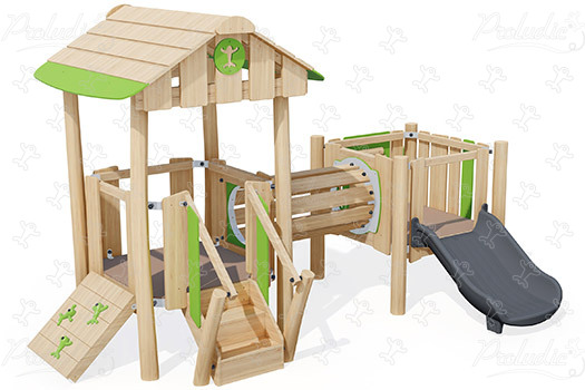 J49262® aires de jeux jeux en bois naturel durable origin’ origin&rsquo; / bois naturel durable image 3d