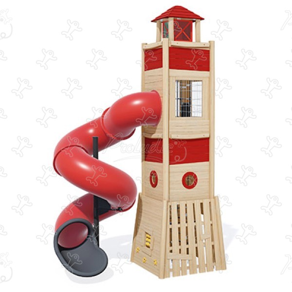 Phare J49303® aires de jeux jeux en bois naturel durable origin’ bateaux et scènes de vie maritimes image 3d