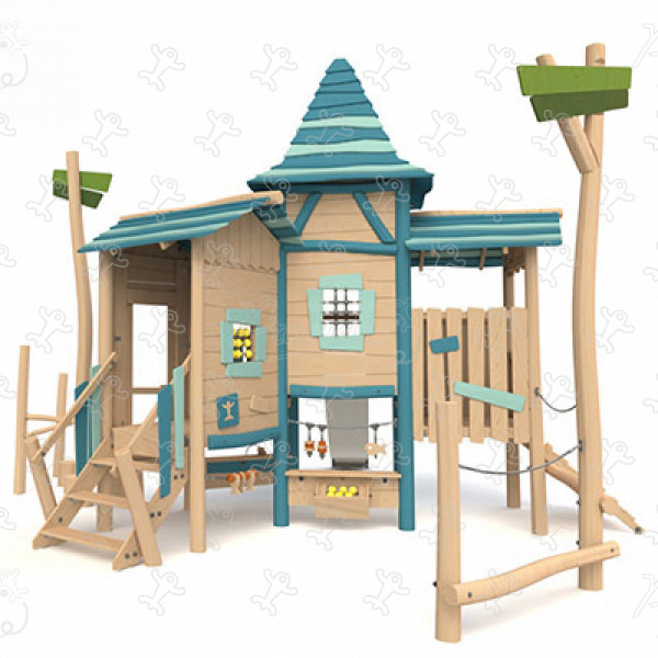 Village des pêcheurs J49304® aires de jeux jeux en bois naturel durable origin’ origin&rsquo; / bois naturel durable image 3d