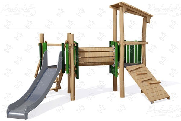 J4933-V aires de jeux jeux en bois naturel durable origin’ origin&rsquo; / bois naturel durable image 3d