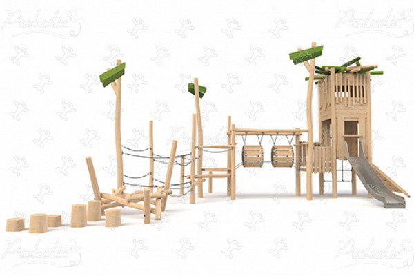 Tour nid J49402® aires de jeux jeux en bois naturel durable origin’ origin&rsquo; / bois naturel durable image 3d