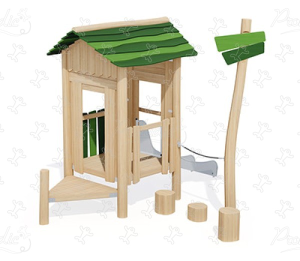 Cahutte J49412® aires de jeux jeux en bois naturel durable origin’ origin&rsquo; / bois naturel durable image 3d