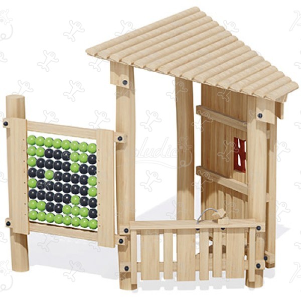 Cabane Pixel J4943 aires de jeux jeux classiques cabanes / maisonnettes image 3d