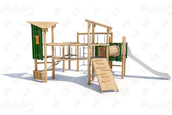J4947-V aires de jeux jeux en bois naturel durable origin’ origin&rsquo; / bois naturel durable image 3d