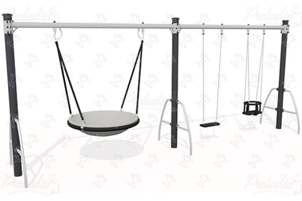 Nacelle, 1 siège plat, 1 siège bébé J496-G® aires de jeux jeux classiques balançoires / portiques image 3d