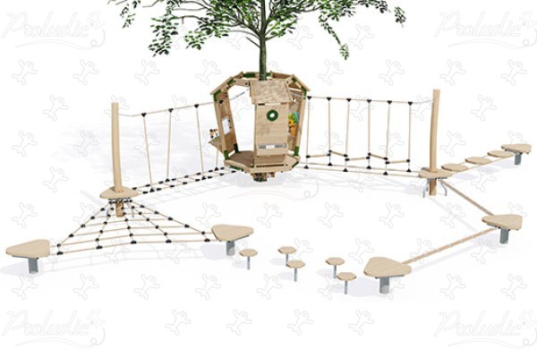 Arborea Play® J49900® aires de jeux jeux en bois naturel durable origin’ arborea play® image 3d