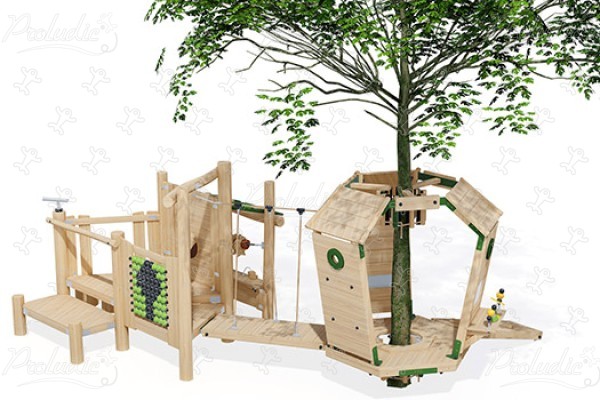 Arborea Play® J49905® aires de jeux jeux en bois naturel durable origin’ arborea play® image 3d