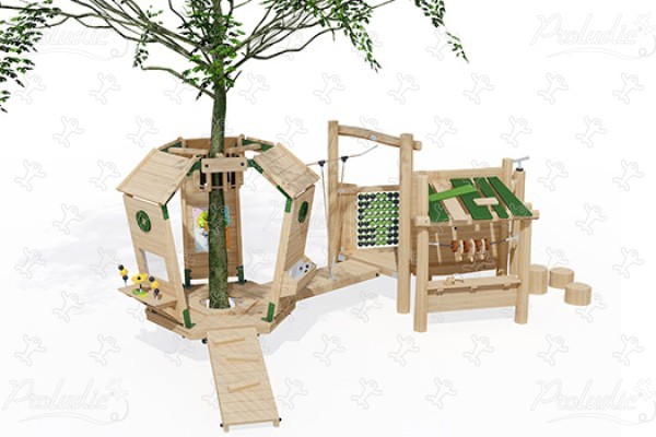 Arborea Play® J49905® aires de jeux jeux en bois naturel durable origin’ arborea play® image 3d