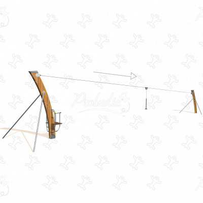 Le téléphérique terrain plat J511 aires de jeux jeux dynamiques tyroliennes / jeux à translation image 3d