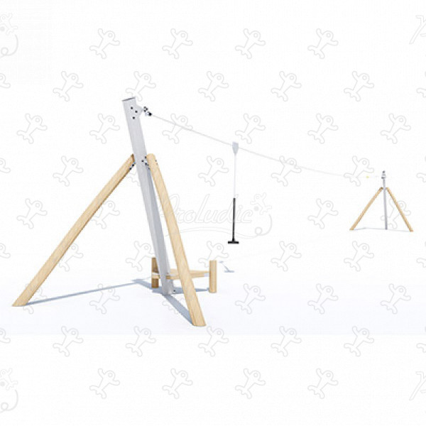 Téléphérique pour pente naturelle J519 aires de jeux jeux dynamiques jeux traditionnels en bois image 3d