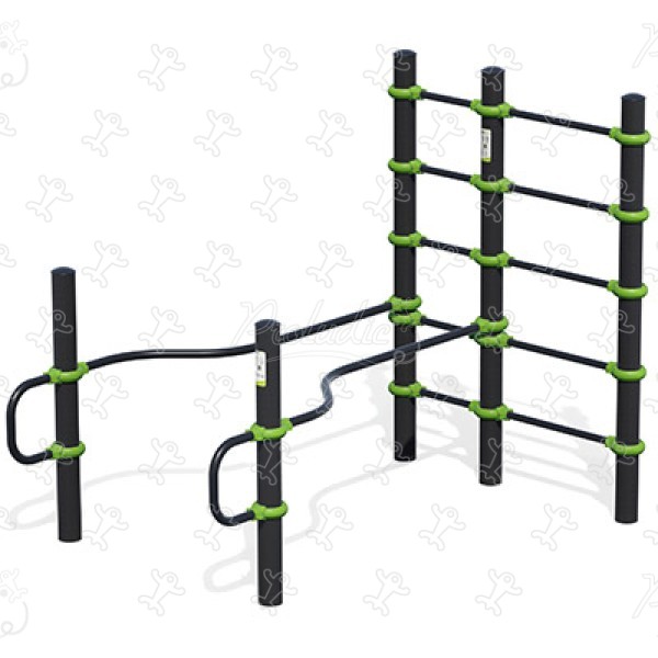 Combinaison barres + espalier J5232 sport & fitness acti'fun acti&rsquo;street image 3d