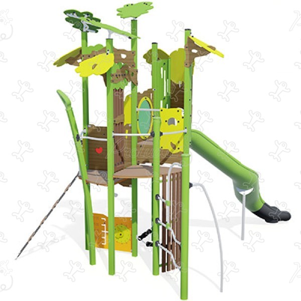 Ka'Yop Essentiel J56000® aires de jeux structures multi-activités / jeux multifonctions kanopé image 3d