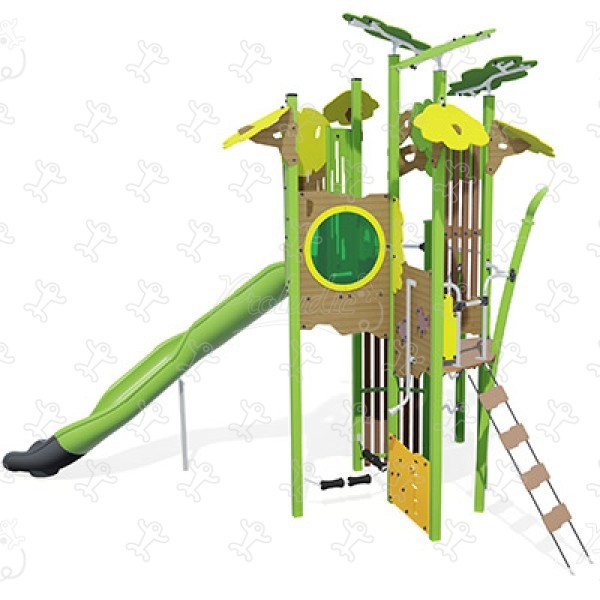 Ka'Yop Essentiel J56000® aires de jeux structures multi-activités / jeux multifonctions kanopé image 3d